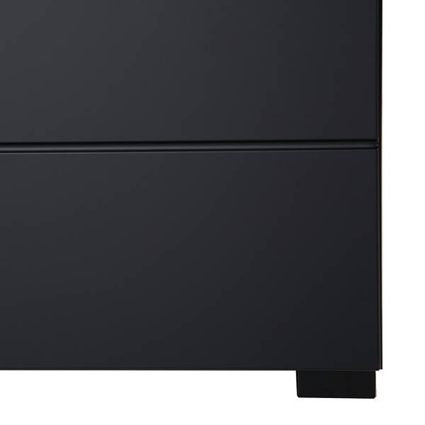 Waschbeckenunterschrank Wyntoon Matt Schwarz - Breite: 80 cm