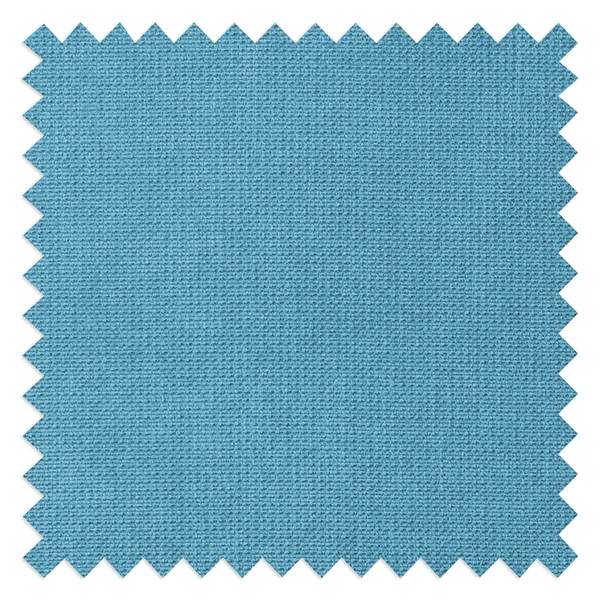 Wohnlandschaft Ford Point Webstoff Palila: Hellblau - Ottomane davorstehend rechts - Mit Schlaffunktion