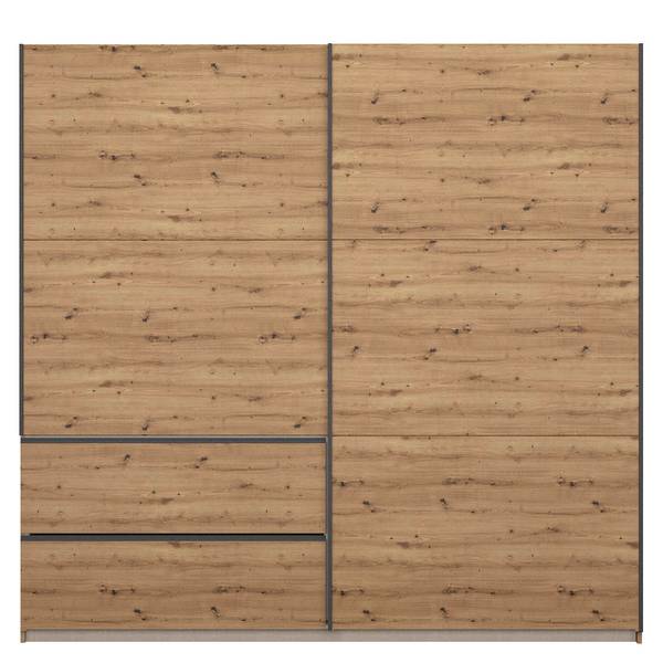Schwebetürenschrank Sevilla I Eiche Artisan Dekor - Breite: 218 cm - Grau