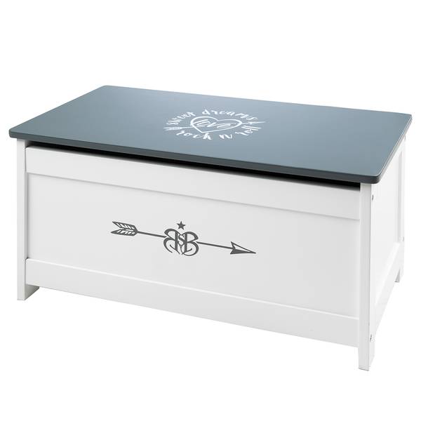 Coffre à jouets Rock Star Baby 3 Blanc - Bois manufacturé - 60 x 30 x 32 cm