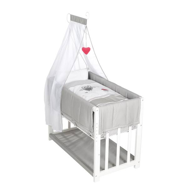 Lit de Chambre 4 en 1 Adam & Eule Rouge - Blanc - Bois manufacturé - 76 x 75 x 95 cm
