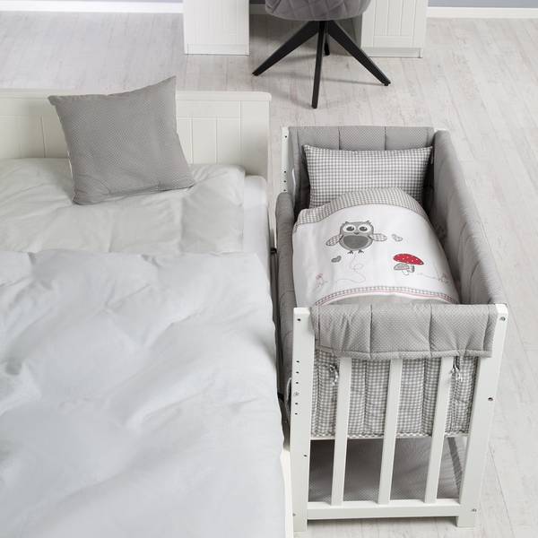 Lit de Chambre 4 en 1 Adam & Eule Rouge - Blanc - Bois manufacturé - 76 x 75 x 95 cm