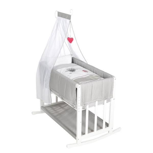 Lit de Chambre 4 en 1 Adam & Eule Rouge - Blanc - Bois manufacturé - 76 x 75 x 95 cm