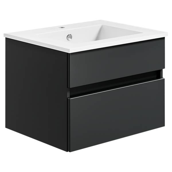 Badset Get2You 4-teilig Kombi B Inklusive Beleuchtung - Matt Grau - Breite: 120 cm