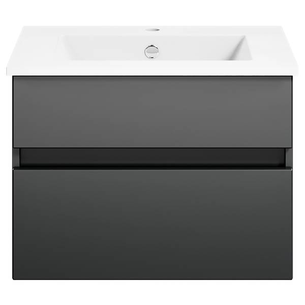 Badset Get2You 4-teilig Kombi B Inklusive Beleuchtung - Matt Grau - Breite: 120 cm