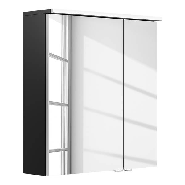 Badset Get2You 4-teilig Kombi B Inklusive Beleuchtung - Matt Grau - Breite: 120 cm