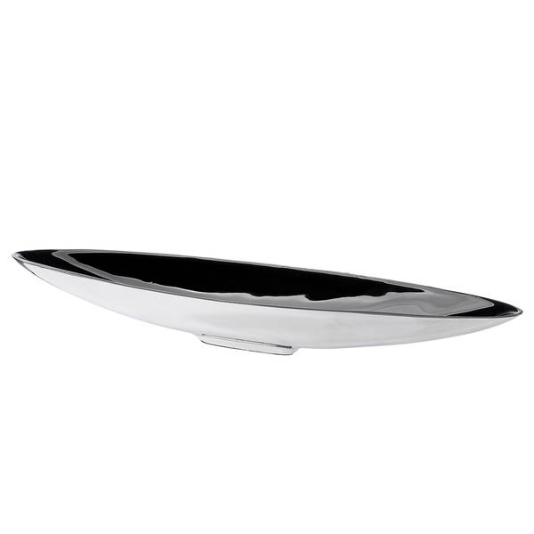 Schaal Gloss aluminium - zwart - 39cm x 6cm x 10cm