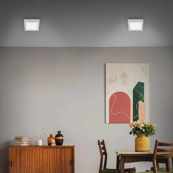 LED-Deckenleuchte Fire IV Polycarbonat / Eisen - 1-flammig - Silber