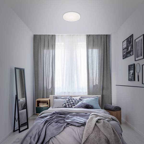LED-Deckenleuchte Runa II Polycarbonat / Eisen - 1-flammig - Weiß