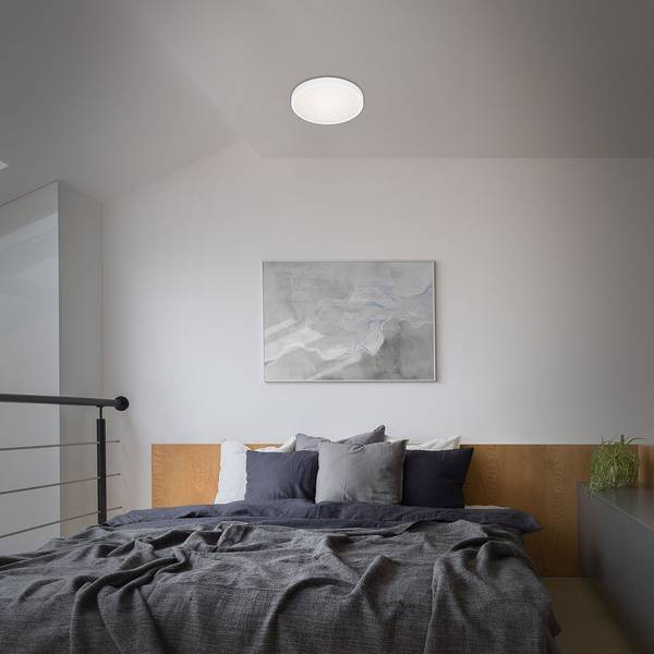 LED-Deckenleuchte Runa II Polycarbonat / Eisen - 1-flammig - Weiß