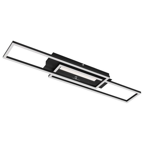 LED-Deckenleuchte Frame Mid Polycarbonat / Eisen - 1-flammig - Schwarz