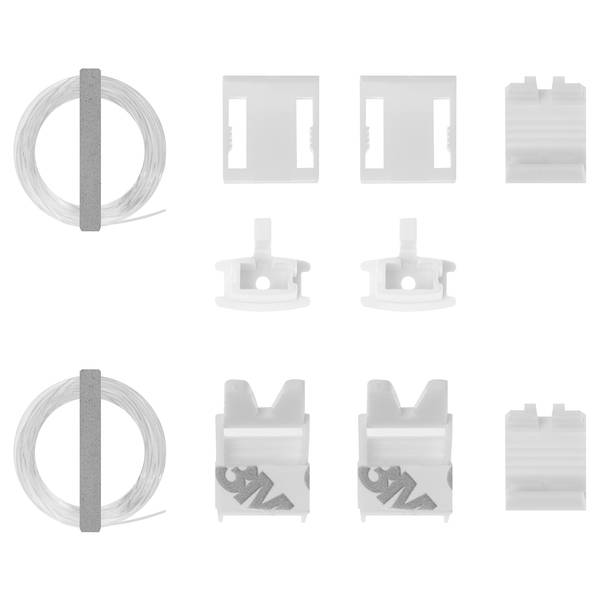 Zijspanning voor rolgordijn Klemmfix ABS kunststof/nylon - wit