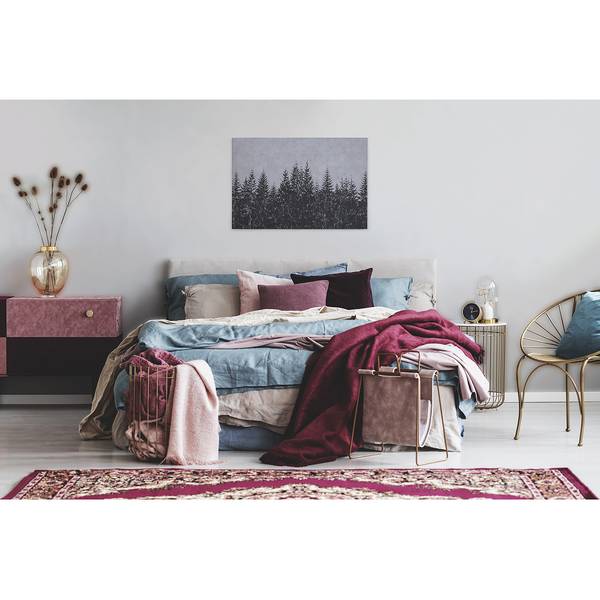 Leinwandbild Black Forest Polyester PVC / Fichtenholz - Grau