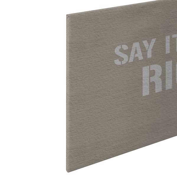 Canvas Message Poliestere PVC / Legno di abete rosso - Beige / Grigio