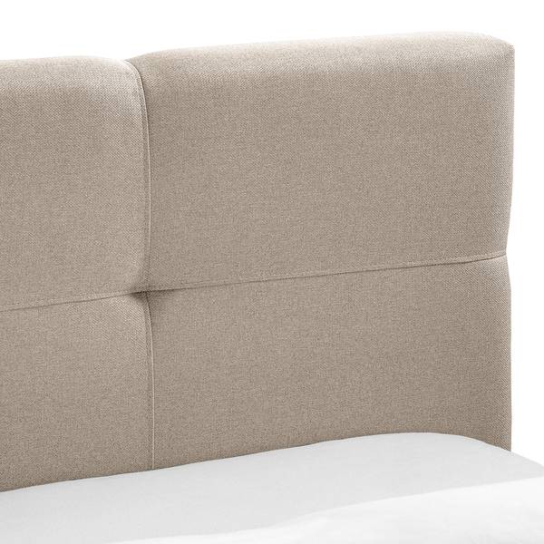 Polsterbett Kaarina Strukturstoff Ronya: Grau - 140 x 200cm - Mit Stauraum