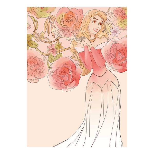 Afbeelding Sleeping Beauty Roses meerdere kleuren - papier - 50 cm x 70 cm