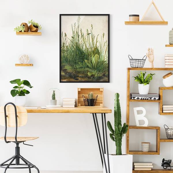 Bild Albrecht Dürer Das große Rasenstück Papier / Kiefer - Grün - 50 x 70 cm