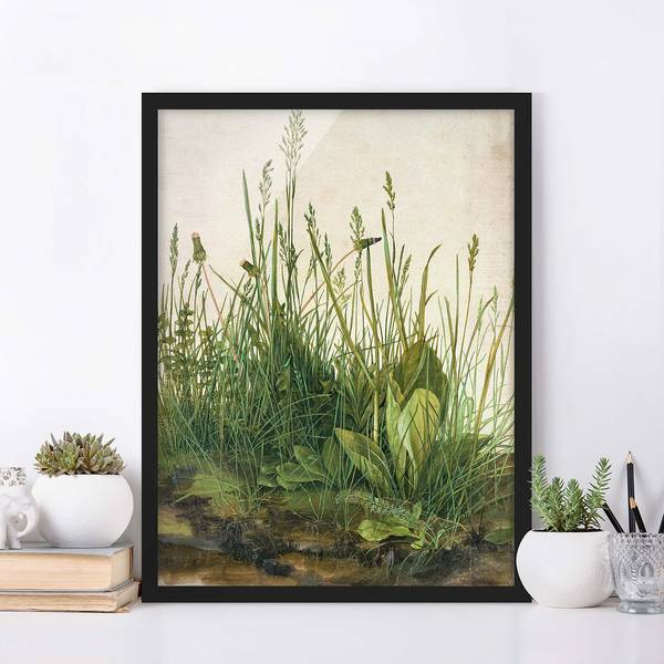 Bild Albrecht Dürer Das große Rasenstück Papier / Kiefer - Grün - 50 x 70 cm