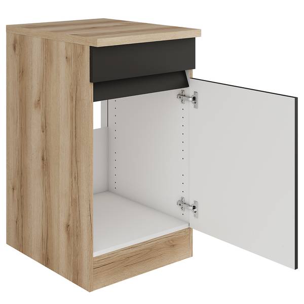 Gootsteenonderkast Optiklar I antracietkleurig - Breedte: 50 cm