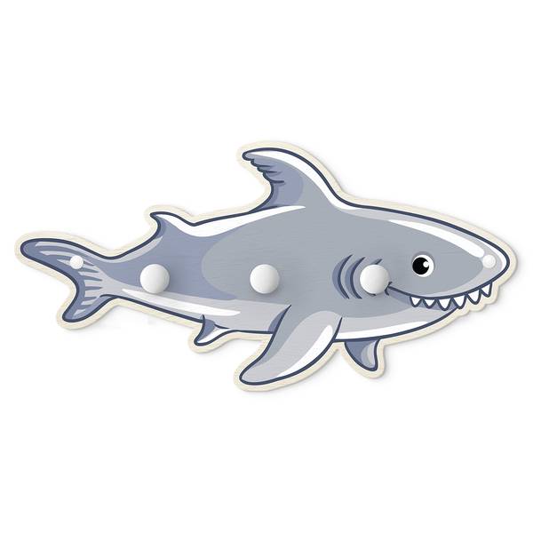 Appendiabiti Squalo Grigio - Altro - 40 x 20 x 1.5 cm