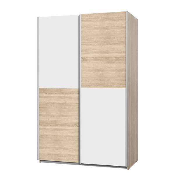 Kleiderschrank Lupo Beige - Weiß - Edelstahl - 120 x 191 x 61 cm