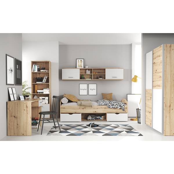 Kleiderschrank Lupo Beige - Weiß - Edelstahl - 120 x 191 x 61 cm