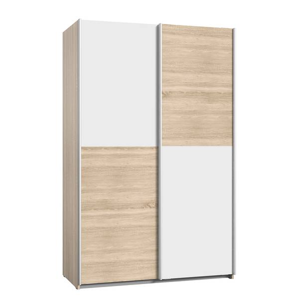 Kleiderschrank Lupo Beige - Weiß - Edelstahl - 120 x 191 x 61 cm