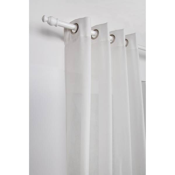 28mm Gardinenstange Mini Weiß - Breite: 160 cm