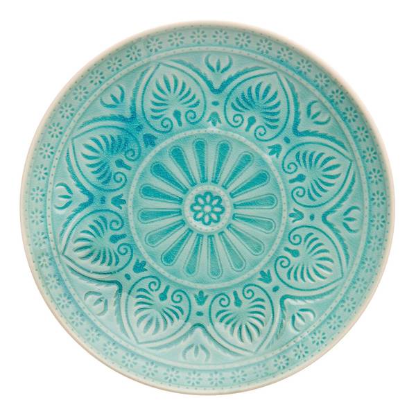 Teller SUMATRA Grès - Turchese - Turchese - Diametro: 21 cm