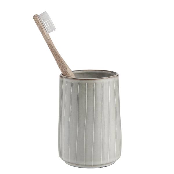 Zahnputzbecher HENLEY Steinzeug - Grau