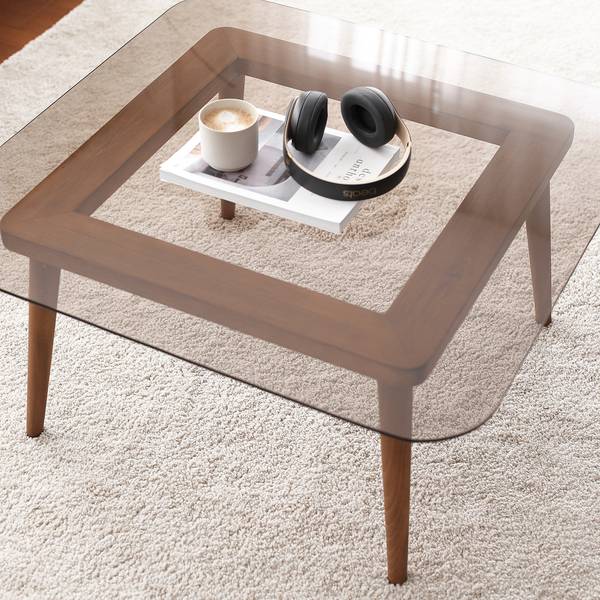 Salontafel Smart glas/massief grenenhout - grenenhout