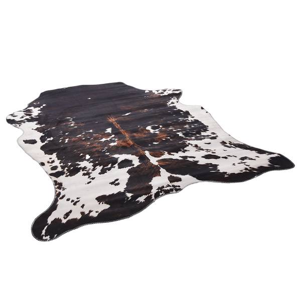 Kunstfell Emilia 615 Polyester - Schwarz / Weiß - 150 x 190 cm
