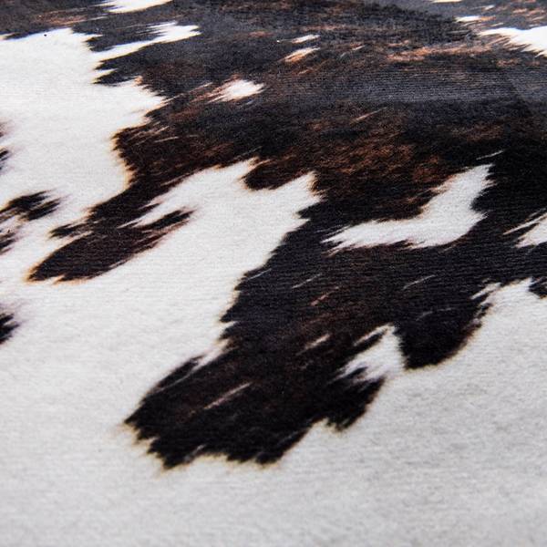 Kunstfell Emilia 615 Polyester - Schwarz / Weiß - 150 x 190 cm