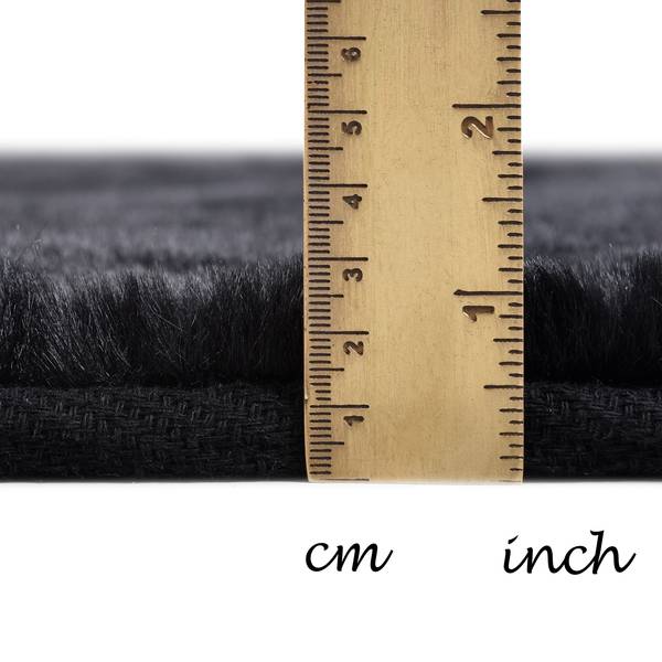 Kurzflorteppich Chiara III Polyester - Schwarz