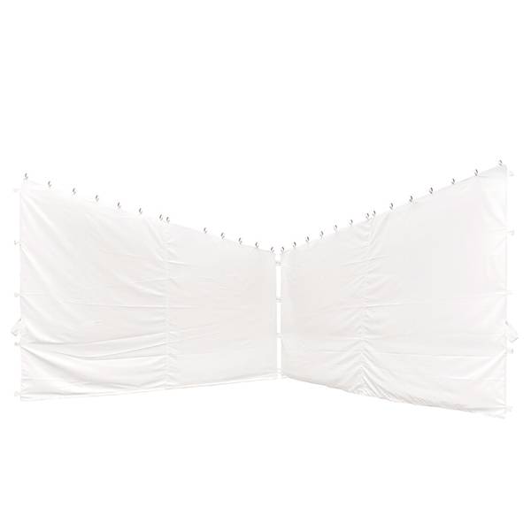 Seitenteile Pavillon Berlino (2er-Set) Polyester - Weiß - 300 x 197 cm