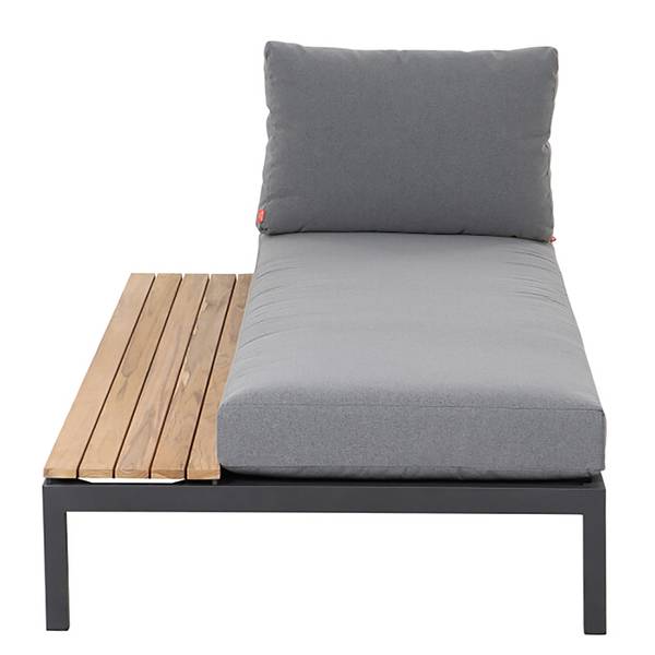 Recamiere Alvida (rechts) Aluminium - Schwarz