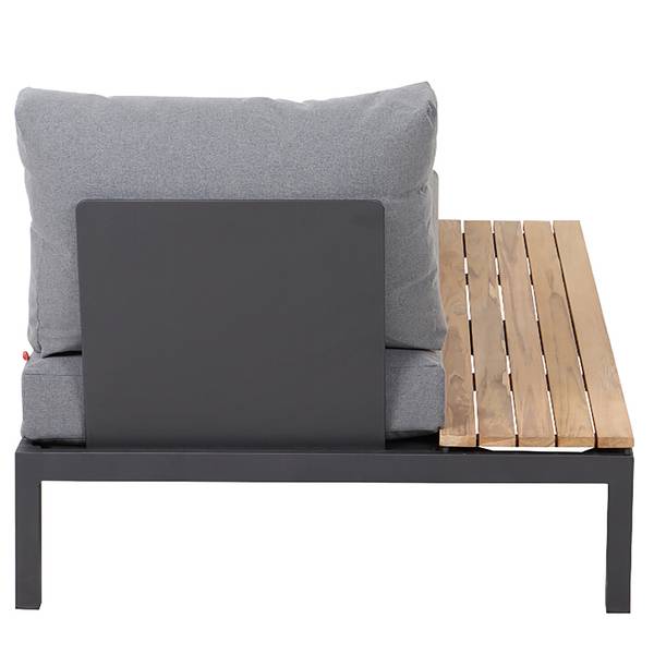 Recamiere Alvida (rechts) Aluminium - Schwarz