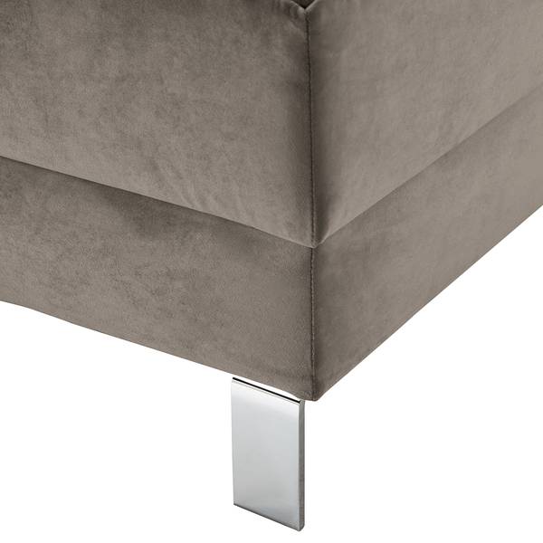 Recamiere Athmos (mit Schlaffunktion) Samt Bahida: Silber - Armlehne davorstehend links