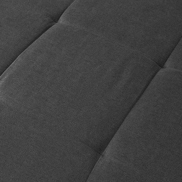 Ecksofa Capstone Microfaser Sole: Graphit - Ottomane davorstehend links - Mit Hocker