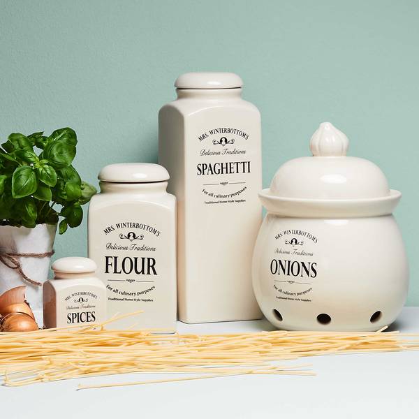 Zwiebeltopf MRS. WINTERBOTTOM'S Keramik - Creme