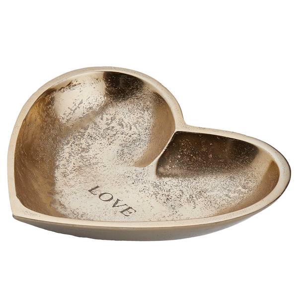 Dekoschale HEART Love Aluminium - Gold