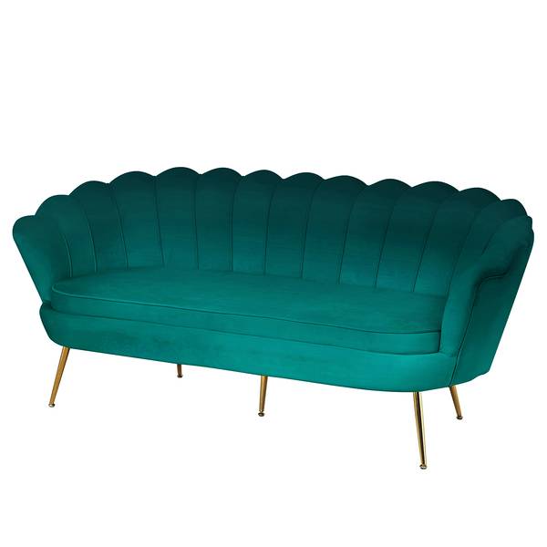 Sofa Ralemo (3-Sitzer) Samt - Grün