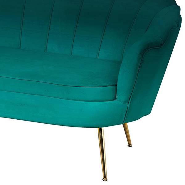 Sofa Ralemo (3-Sitzer) Samt - Grün