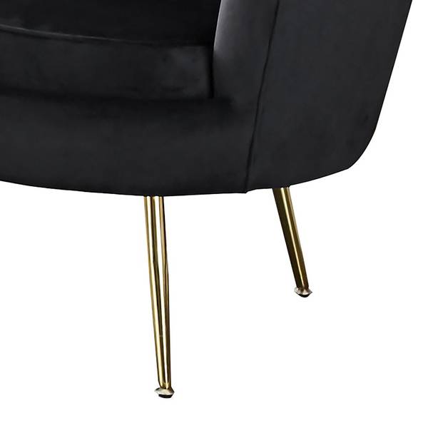 Sofa Ralemo (3-Sitzer) Samt - Schwarz