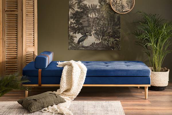 Recamieren Thasos II Samt - Marineblau