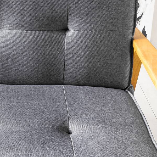 Schlafsofa Boss I Webstoff - Dunkelgrau - Mit Schlaffunktion