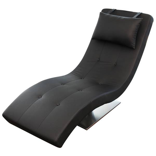 Relaxliege Topeno Kunstleder - Schwarz