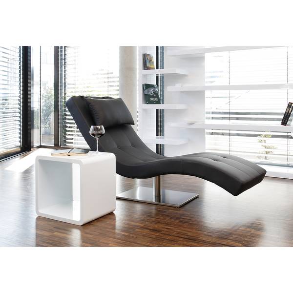 Relaxliege Topeno Kunstleder - Schwarz