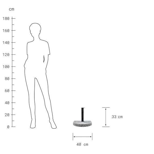 Base per ombrellone The ROCK Granito / Acciaio - Grigio