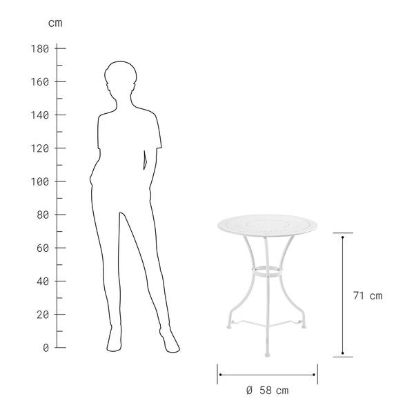 Tavolo da giardino CENTURY Ferro - Bianco